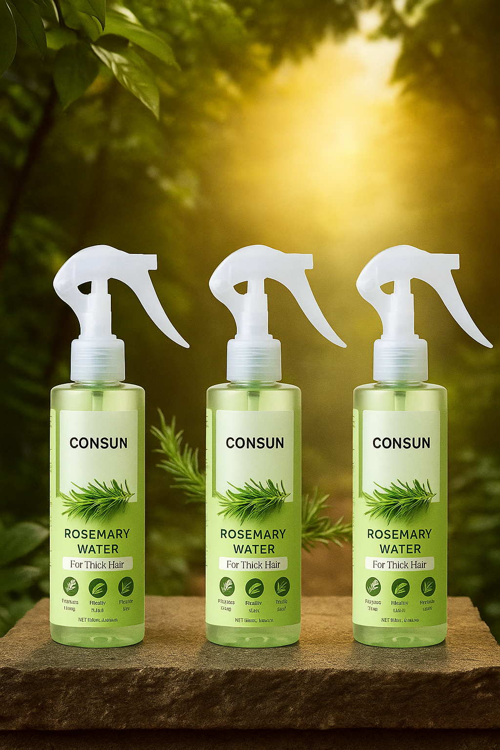 Rosemary Water for Hair Growth Spray Pack of 3 (600 ml)