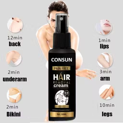 Hair Removal Pack Of 2 Spray for Men & Women Painless - 100m