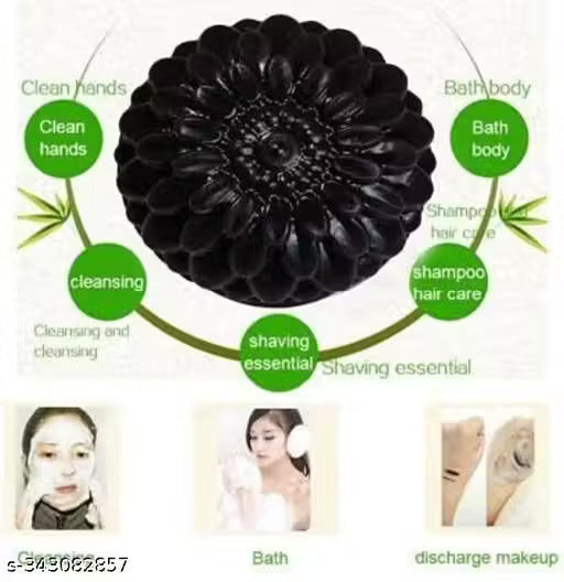 charcol soap ACTIVATED CHARCOAL Natural Hand Made Soap - 100gm (Pack of 4)
