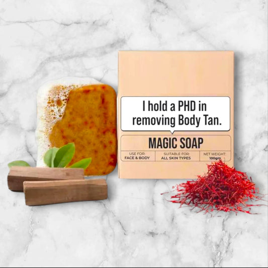 Soap Sandal Wood And Saffron Bath Soap For Glowing Brightening And Refreshing Skin Natural & Paraben Free| Deeply clean pores and remove dirt and grime (Pack of 1 (100 gm))