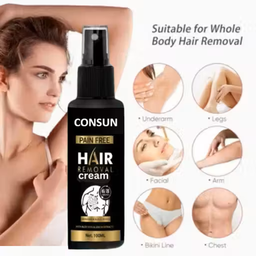 Hair Removal Pack Of 2 Spray for Men & Women Painless - 100m