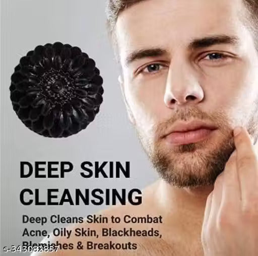 Handmade Charcoal Bhathing Soap for Men & Women | Beauty Soap | Activated Charcoal Soap | charcoal soap combo | 100G pack Of 4