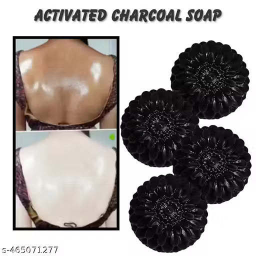 charcol soap ACTIVATED CHARCOAL Natural Hand Made Soap - 100gm (Pack of 4)